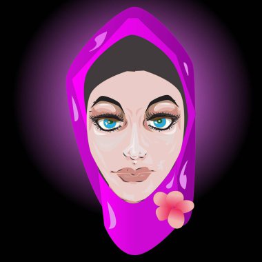 Başörtüsü Resimli Güzel Kadın