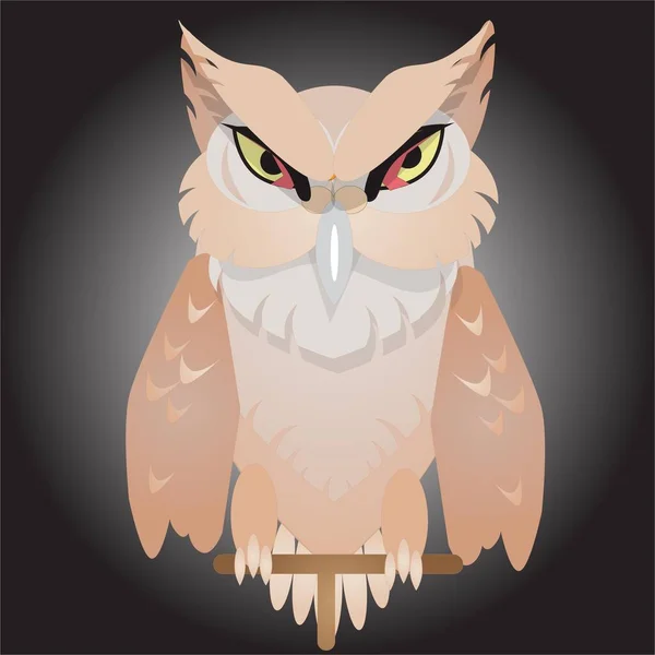 Icône Symbole Oiseau Hibou — Image vectorielle