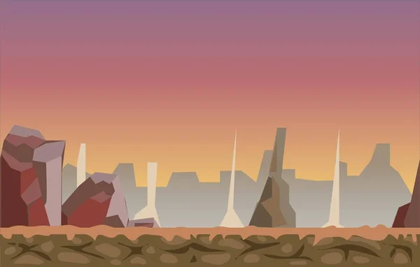 Wüste Spiel Hintergrund Vektor Illustration — Stockvektor