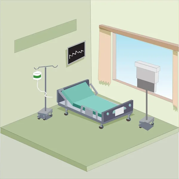 病院の等温患者室 — ストックベクタ