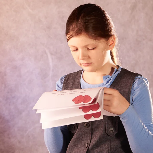 Valentines Day portrait of girl — Stock Photo, Image