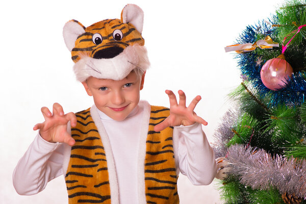 the boy on a feast of new year