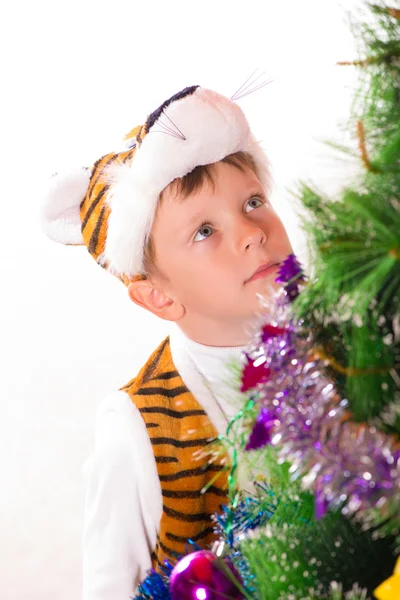 Der Junge auf dem Neujahrsfest — Stockfoto