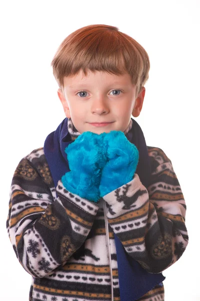 Retrato del niño en ropa caliente — Foto de Stock