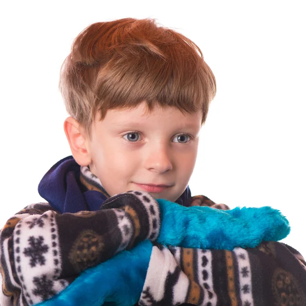 Retrato del niño en ropa caliente — Foto de Stock