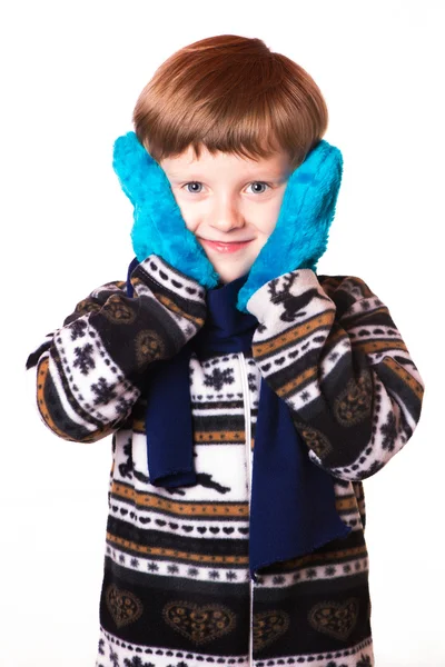 Retrato del niño en ropa caliente — Foto de Stock