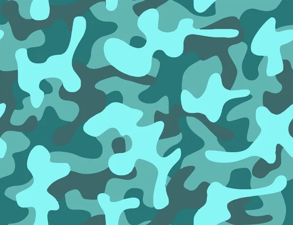 Full Seamflage Army Camouflage Pattern Vector Turquoise Military Camo Skin — стоковий вектор