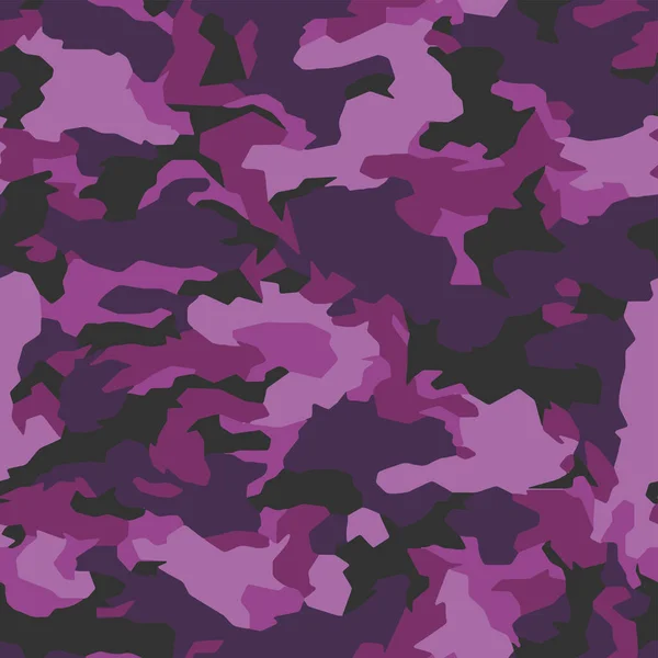 Полный Камуфляжный Вектор Армии Военная Кожа Camo Декора Текстиля Фиолетовая — стоковый вектор