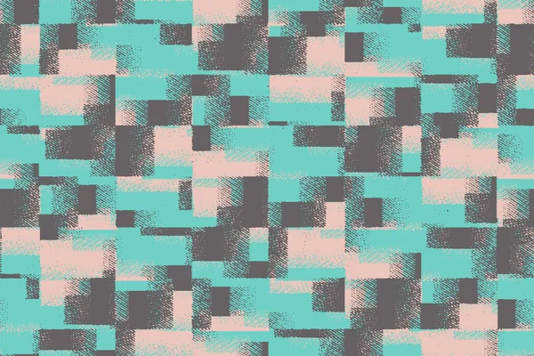 Full Seamless Modern Distressed Square Pattern Διάνυσμα Κλασικό Μπλε Και — Διανυσματικό Αρχείο