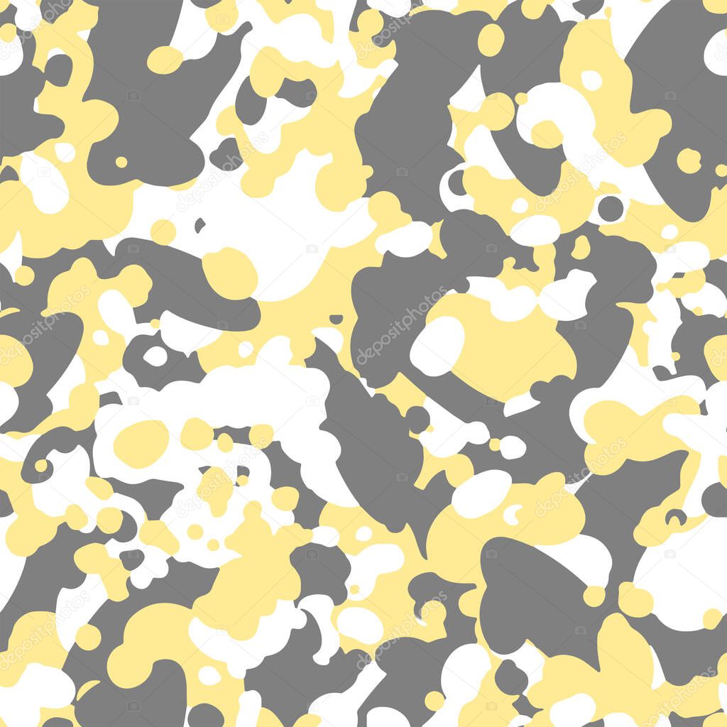 Full seamless khaki camouflage texture pattern vector. Army skin design for textile fabric printing and wallpaper. Design for fashion and home design.