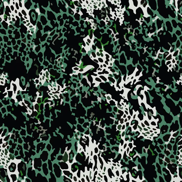 Full Seamless Leopard Cheetah Zvířecí Kůže Vzor Maskování Vektor Abstraktní — Stockový vektor