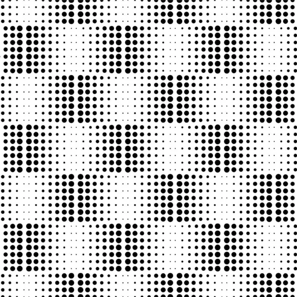 Full Seamless Modern Abstract Pattern Vector Classic Black White Halftone — Stock Vector