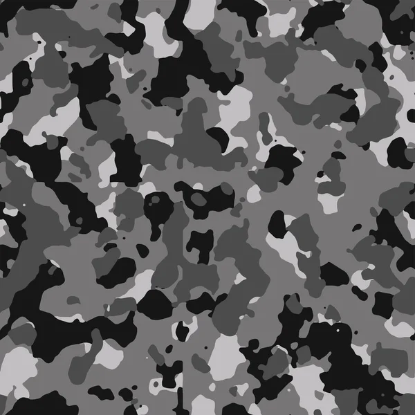 Full Seamless Dark Military Camouflage Texture Pattern Vector Dark Colors — Stock Vector