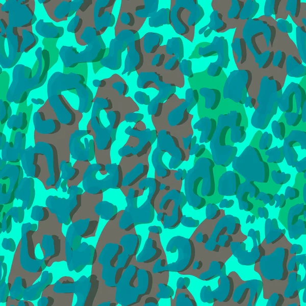 Conception Complète Motif Leopard Sans Couture Illustration Vectorielle Animalière Répétition — Image vectorielle
