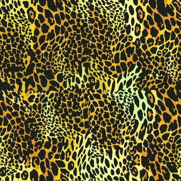 Полный Бесшовный Леопард Гепарда Животного Рисунок Кожи Животного Дизайн Текстильной — стоковый вектор