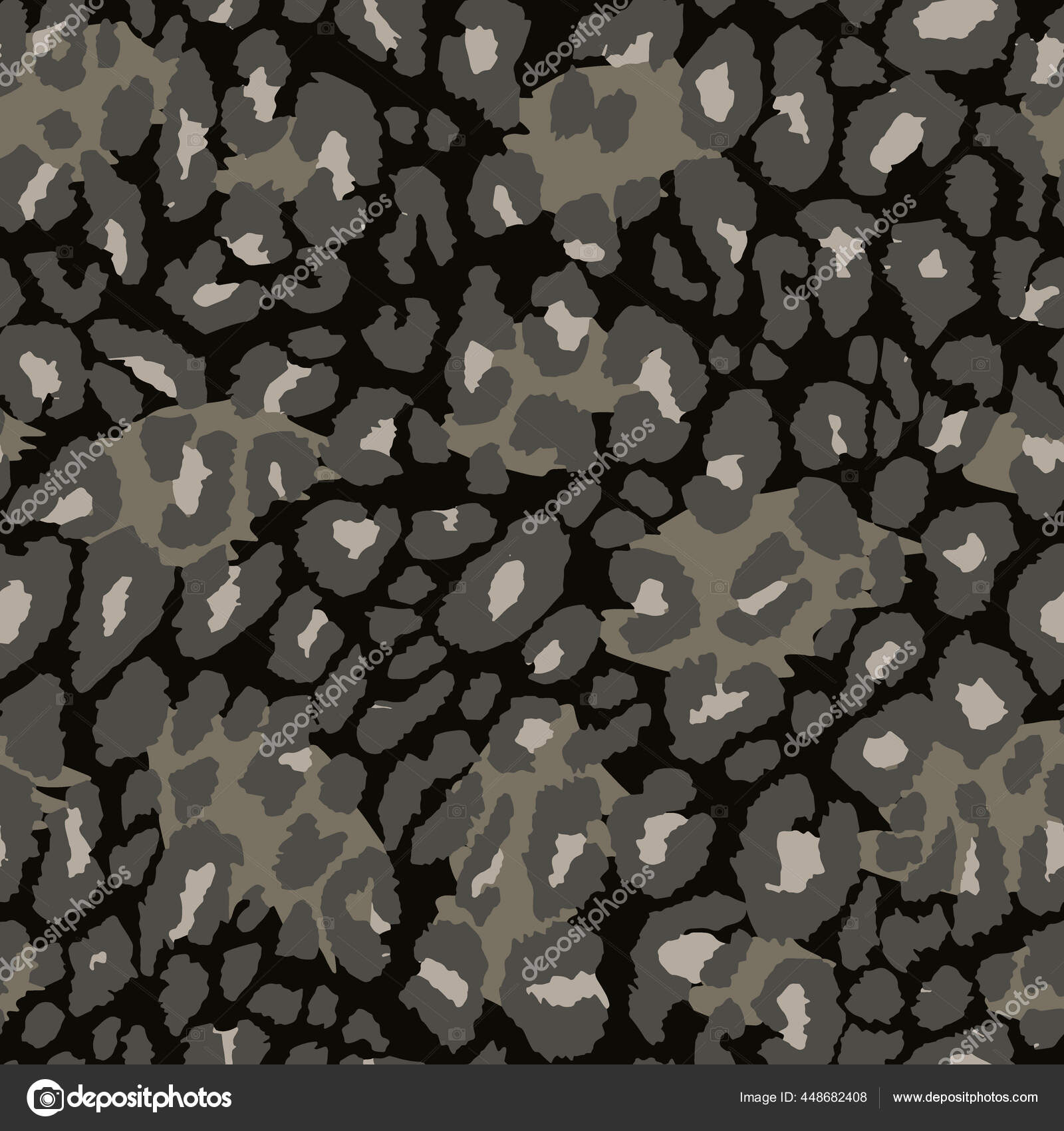 全天候猎豹纹理动物皮肤图案载体纺织品印花的灰色设计适合时尚服饰使用图库矢量图©Mskaratash 448682408, image size:1600x1700