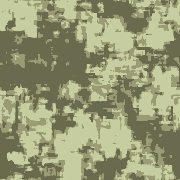 Full Seamless Khaki Camouflage Texture Vector Desain Kulit Tentara Untuk - Stok Vektor