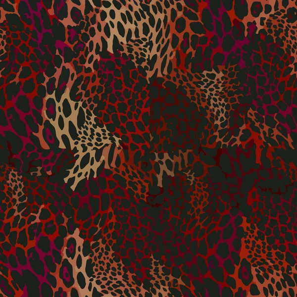 Plné Hladké Leopard Gepardí Kůže Vzor Zvířete Třešňový Barevný Design — Stockový vektor
