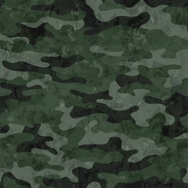 Full Sömlös Kamouflage Textur Hud Mönster Vektor För Militär Textil — Stock vektor