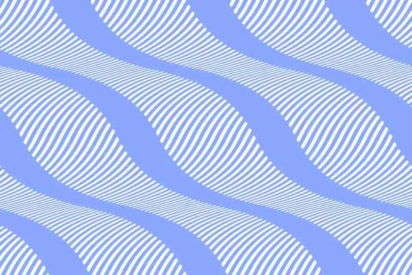 Volledige Naadloze Achtergrond Met Golven Lijnen Vector Blauwe Textuur Met — Stockvector