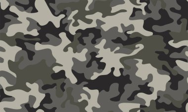 Kusursuz koyu askeri kamuflaj desen vektörü. Kızlar için koyu renk tasarımı, erkekler için tekstil kumaş ve duvar kağıdı baskısı. Moda ve ev tasarımı için tasarım.