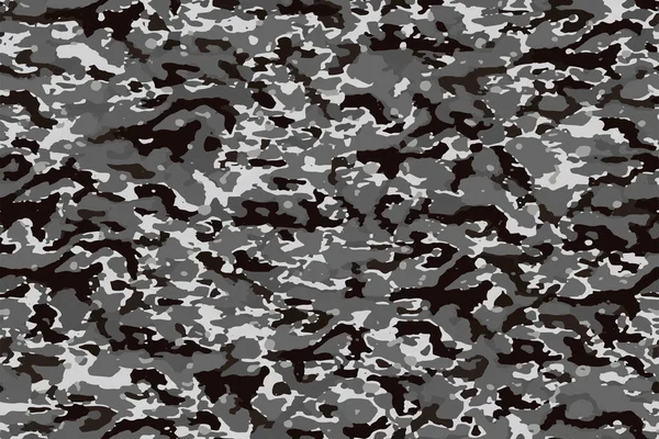 Повний Безшовний Сірий Військовий Камуфляж Шкіри Вектор Декору Текстилю Армійський — стоковий вектор