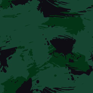 Dekor ve tekstil için kusursuz, yeşil, fırçalanmış askeri kamuflaj deri desen vektörü. Erkekler ve kızlar tekstil kumaş baskı ve duvar kağıdı.