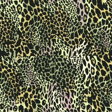 Kusursuz leopar çita hayvan derisi desenli. Kadınlar için dekoratif kumaş baskısı. Moda kullanımı için uygun.