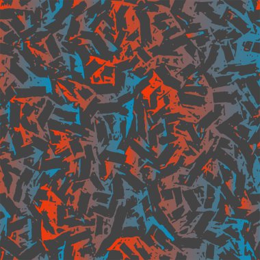 Full seamless abstract pattern texture vector for decor and textile. Blue and orange design for girls, boys textile fabric printing and wallpaper. Design for fashion and home design background.	