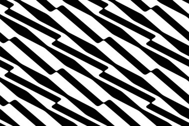Dekor ve tekstil için kusursuz modern geometrik desen. Tekstil kumaş baskı ve duvar kâğıdı için siyah beyaz şekil. Moda ve ev tasarımı için soyut çok amaçlı model tasarımı