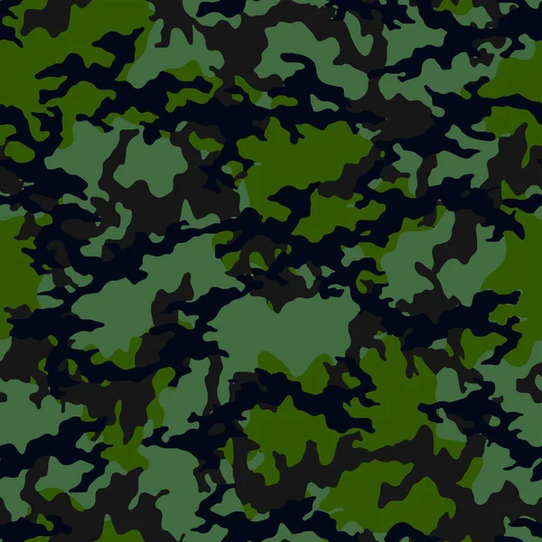 Camuflagem Militar Sem Costura Completa Vetor Padrão Pele Textura Escura — Vetor de Stock