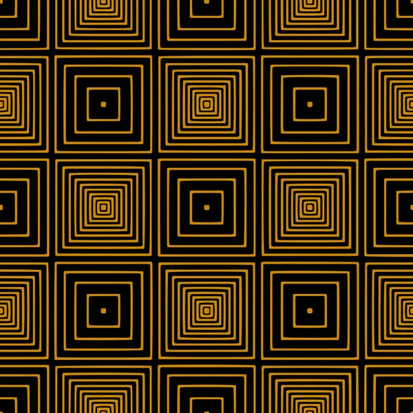 Patrón Textura Cuadrada Geométrica Oro Sin Costura Completa Para Decoración — Archivo Imágenes Vectoriales