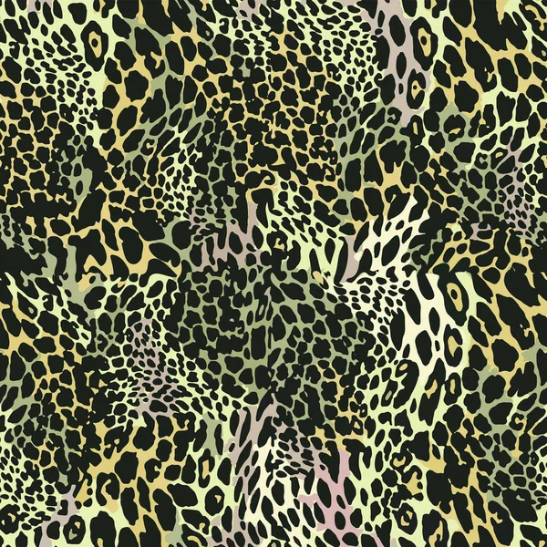 Modello Pelle Animale Leopardo Ghepardo Senza Cuciture Design Ornamentale Stampa — Vettoriale Stock