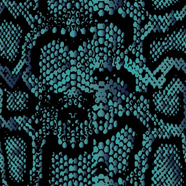 Pełna Bezszwowa Skóra Węża Wektor Tekstury Zwierzęcia Niebieski Wąż Skórzany — Wektor stockowy