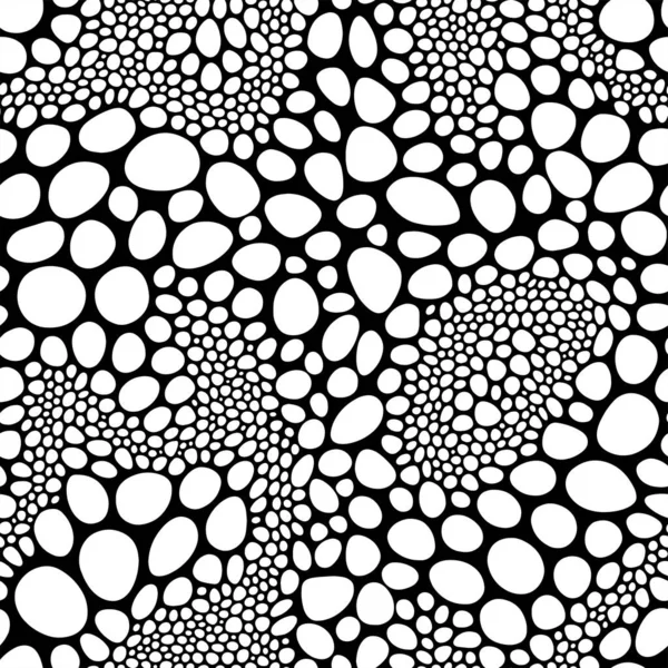 Full Seamless Black White Geometric Texture Pattern Decor Textile Fabric — Stock Vector