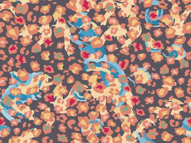 Kusursuz leopar çita hayvan derisi desenli. Tekstil kumaş baskısı için arkaplan dokusu tasarımı. Moda kullanımı için uygun.