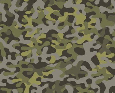 Kusursuz Ordu Kamuflaj Kalıbı Vektörü. Dekor ve Tekstil için askeri kamuflaj derisi. Tekstil kumaş baskısı ve duvar kağıdı avlamak için ordu maskeleme tasarımı.