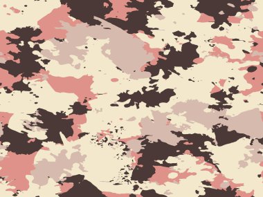 Kusursuz bej rengi kamuflaj desen vektörü. Tekstil kumaş baskı ve duvar kâğıdı için ordu deri tasarımı. Moda ve ev tasarımı için tasarım.