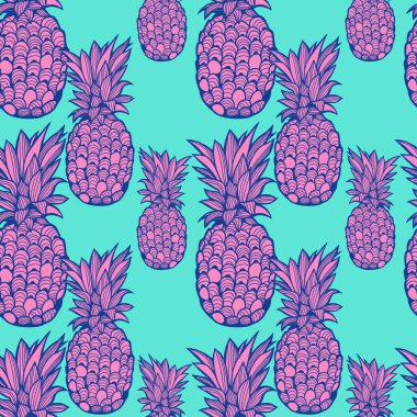 Ananas desen - vektör