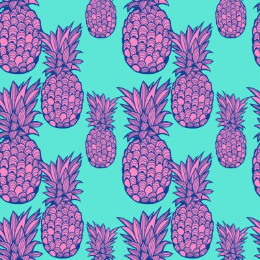 Pineapple pattern - vector clipart