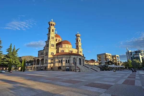 Uppståndelsen av Kristi katedral i Korca — Stockfoto