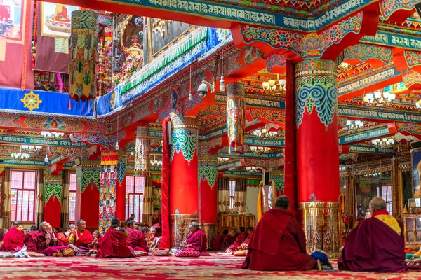 Het Uitzicht Het Oude Boeddhistische Klooster Larung Gar Tibet — Stockfoto