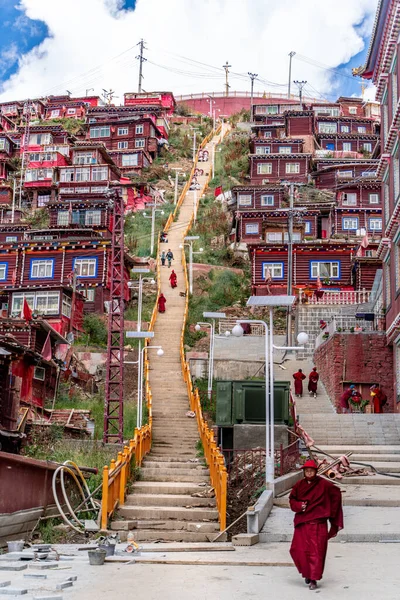 Sichuan China 2020 Vista Academia Larung Larung Gar Tíbet —  Fotos de Stock