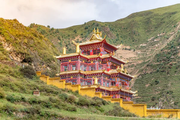 Splendida Vista Del Tempio Buddista Tradizionale Tempio Guihua Shangri Cina — Foto Stock