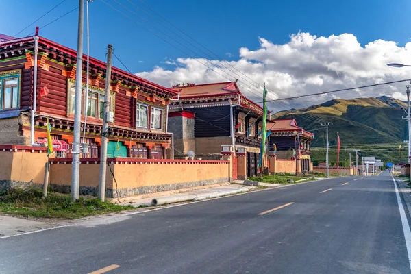 Vista Antigua Aldea Remota Tibetana Tradicional Casa Familiar Tíbet —  Fotos de Stock