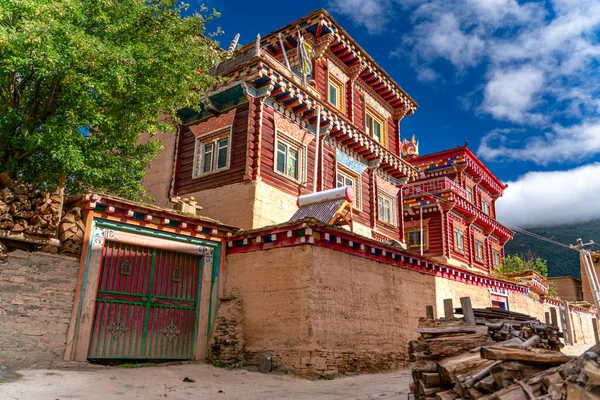 View Traditional Old Small Tibetan Remote Village Family House Tibet — Stock Photo, Image