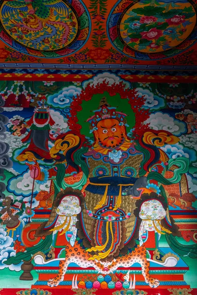Vista Dentro Del Antiguo Templo Budista Tíbet —  Fotos de Stock