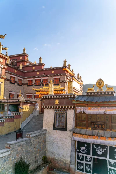 Amazing View Traditional Buddhist Temple Guihua Temple Shangri China — Stock Photo, Image