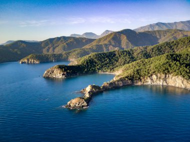 İzleme yolları arasında doğal parka inanılmaz yüksek açı manzarası: Güney Türkiye, Antalya ve Mugla 'da 