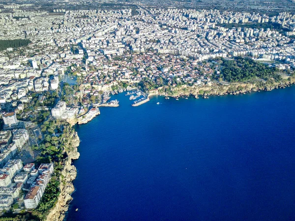 Aerial Photograph Antalya Bay Antalya City High Point Drone Fly — Stock Photo, Image